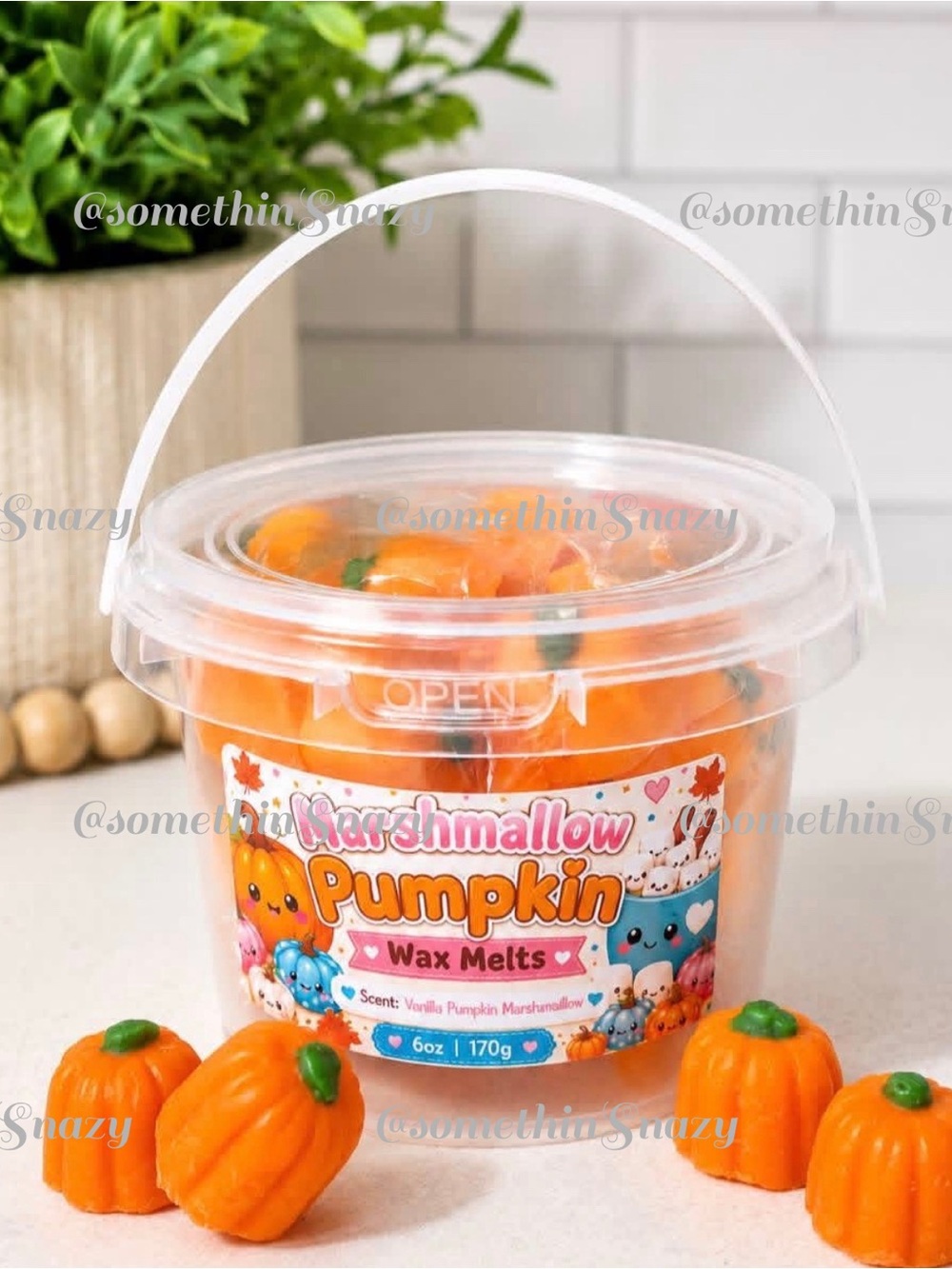 NEW 🎃 Pumpkin 6oz bucket hand crafted Wax Melts LIMITED TIME